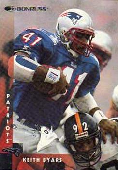 Keith Byars New England Patriots 1997 Donruss NFL #57
